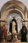 Cima da Conegliano - Św. piotr Męczennik ze św. Mikołajem z Bari i św. Benedyktem