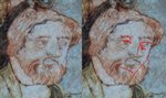 Kontury twarz, oczu i nosa świętego Krzysztofa